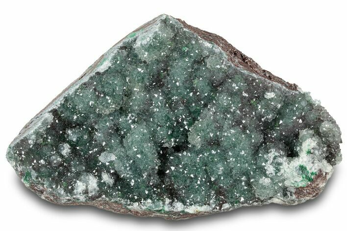Sparkling Druzy Quartz on Malachite - DR Congo #319244